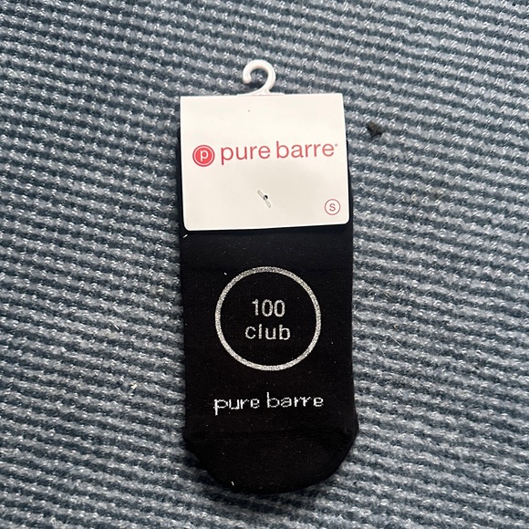 Pure Barre Shoes - Pure Barre Black and Silver Athletic Socks